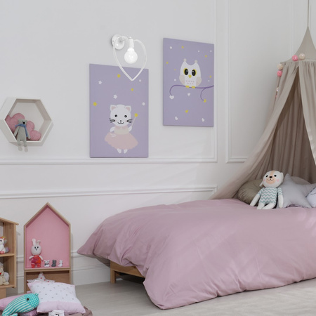 Lampa Ścienna Kinkiet AMORE Biała 1xE27 Milagro