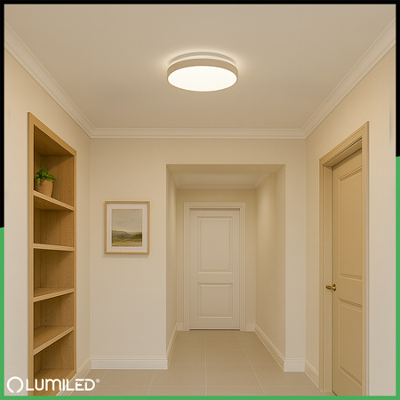 Plafon LED Lampa Sufitowa Natynkowa 36W 4000K CELIS Okrągły IP44 Biały Ring ALS LUMILED