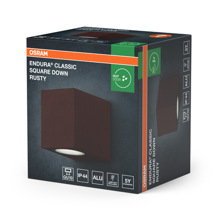 Kinkiet Ogrodowy Lampa Elewacyjna Zewnętrzna GU10 Brązowy IP44 Endura Osram