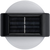 2x Lampa Solarna Ogrodowa LED Kinkiet Elewacyjny Góra Dół Oprawa Okrągła