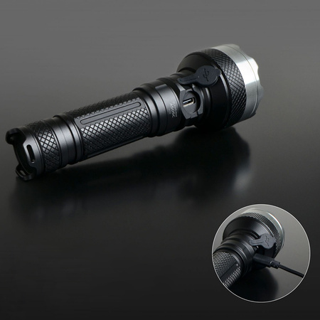 Latarka Ręczna Akumulatorowa LED 20W 5500lm 6 Trybów Pracy USB-C Wodoszczelna IP68 Videx