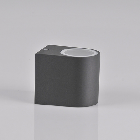 Kinkiet ogrodowy zewnętrzny na LED 1x GU10 BOSTON GOLDLUX (Polux) ALUMINIUM SZARY owalny