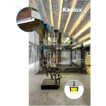 Profil Aluminiowy Natynkowy do Taśmy LED Anodowany 1m PROFILO Kanlux