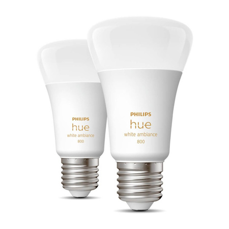 2PAK Żarówka LED E27 A60 6W CCT PHILIPS HUE White & Ambiance Bluetooth Zigbee