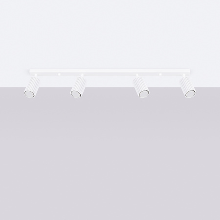 Lampa Sufitowa Reflektor Tuba Spot 4x GU10 Biała Karbon Deep Space SL.1546 Sollux