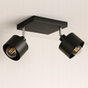Lampa Sufitowa Spot Tuba Reflektor Oprawa Halogenowa 2x E27 Ruchomy Czarny Elza Masterled