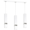 Lampa wisząca Tuba Zwis VIDAR Biały + srebrny 3x GU10 Milagro Metal Styl nowoczesny