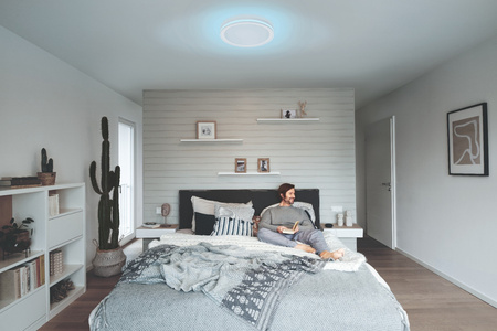 Plafon LED Lampa Oprawa Natynkowa 28W 900lm RGB CCT z Podświetleniem Ściemnialna 46cm Biały SMART+ WiFi Orbis Ledvance