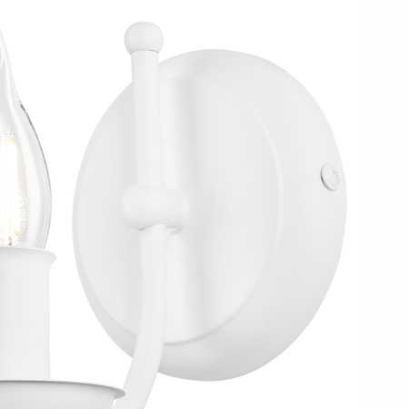 Lampa Ścienna Kinkiet LUCY E14 Biały Klasyczny KM-1.153 Lamkur