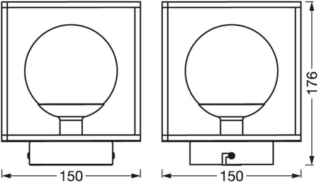 Lampa Ścienna Dekoracyjna Kinkiet Oprawa Natynkowa G9 Czarny Decor Ledvance