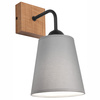 Lampa Ścienna Kinkiet LULA E27 Szary Dębowy KM-1.200 Lamkur