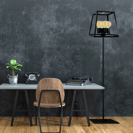 Lampa Stojąca Podłogowa IL MIO FINLAND 4xE27 Czarna - GOLDLUX (Polux)