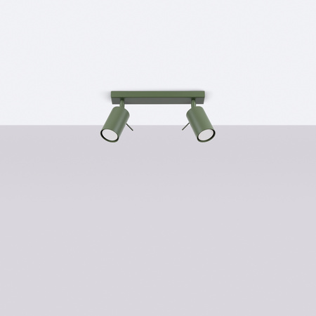 Lampa Sufitowa Reflektor Tuba Spot 2x GU10 Oliwkowa Ring Bittersweet Shimmer SL.1501 Sollux