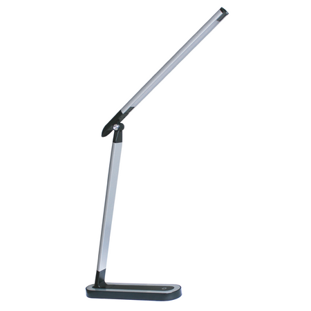 Lampka Biurkowa LED Stołowa 7W 400lm 4000K Neutralna 120° Czarna Srebrna Ściemnialna Madera Sanico Goldlux