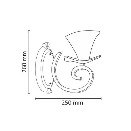 Kinkiet Lampa Ścienna GLORIA 1xE14 Biała 26cm - GOLDLUX (Polux)