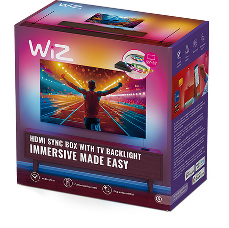 Inteligentna Taśma LED RGBIC do Monitora Telewizora TV 55"-65" z HDMI Sync Box Wi-Fi WiZ
