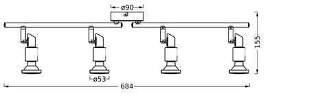 Lampa Sufitowa Oprawa Punktowa Reflektor GU10 13.6W 920lm 2700K Ciepła 36° Biała Ściemnialna Spot Osram