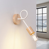 Lampa Ścienna Kinkiet 1x E27 Naturalne Drewno Biała Ember Peach Puff SL.1473 Sollux