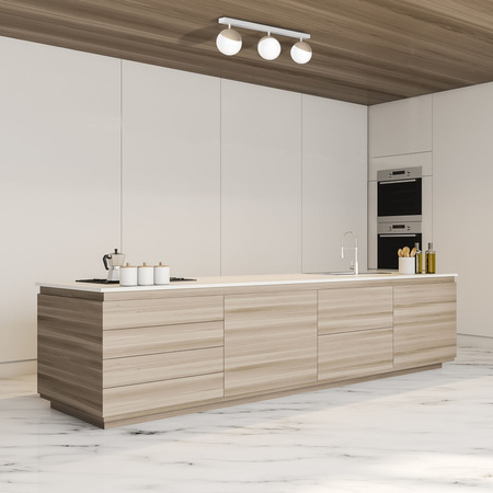 Lampa Sufitowa SFERA Drewniana 3xE14 Listwa Milagro