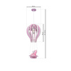 Lampa wisząca BALONIK 1xE27 60W Dziecięca Balonik Miś Różowa MLP6426 Milagro Metal + Drewno
