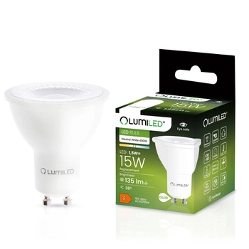 Żarówka LED GU10 1,5W = 15W 135lm 4000K Neutralna 36° LUMILED