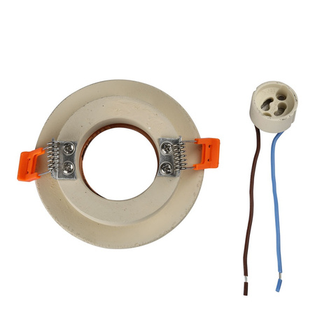 Oprawa Sufitowa Podtynkowa Oczko GU10 Okrągła Biała/Różowe złoto VT-862 V-TAC - 5 Lat Gwarancji