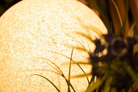 Lampa Zewnętrzna Ogrodowa Wbijana 230V E27 KULA 30cm Kamienna