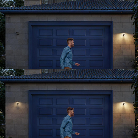 Kinkiet Ogrodowy Lampa Zewnętrzna Elewacyjna Solarny 3.8W 400lm 2700K Ciepła IP44 Czarna z Czujnikiem Ruchu Kyna Philips