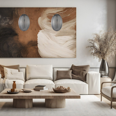 Lampa Wisząca Sufitowa BRAGA SMOKED 1xE27 Milagro