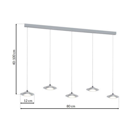 Lampa Wisząca Sufitowa ELLIPSE 25W LED Milagro
