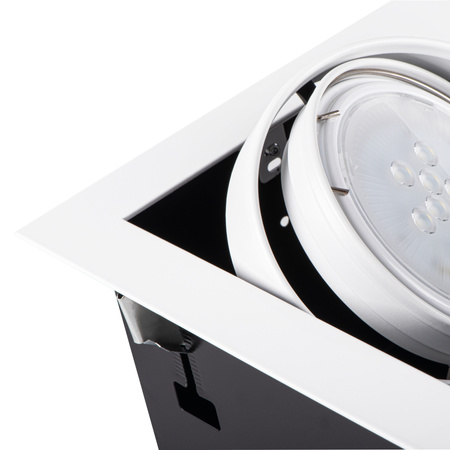 Oprawa Sufitowa Podtynkowa LED MATEO DWONLIGHT 2x GU10 Kwadratowa Ruchoma Biała KANLUX