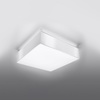Lampa Sufitowa Plafon 2x E27 Kwadratowa Biała Minimalistyczna Horus Sollux