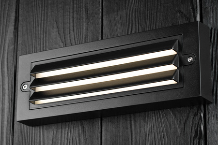 Kinkiet Ogrodowy Elewacyjny Lampa Ścienna LED 6W CZARNA POLA