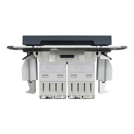 Gniazdo Komputerowe Podwójne 2x RJ45 kat. 5e UTP bez Ramki Antracyt SCHNEIDER ASFORA