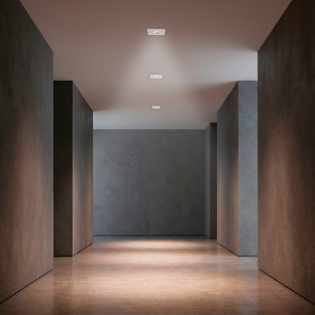 Oprawa HALOGENOWA Podtynkowa Ruchoma Kwadrat PICTOR Biała Blacha MR16 GU10