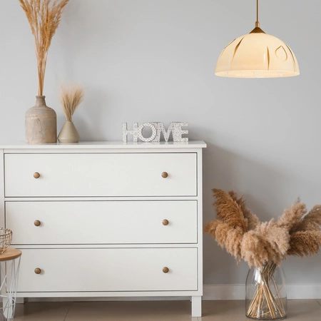 Lampa Wisząca Sufitowa MARCY E27 Złota Brązowa LM-1.1/7A Lamkur