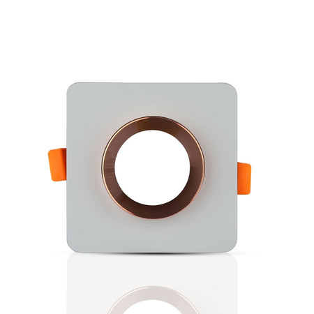 Oprawa Sufitowa Podtynkowa Oczko GU10 Kwadratowa Szara/Różowe złoto VT-862 V-TAC - 5 Lat Gwarancji