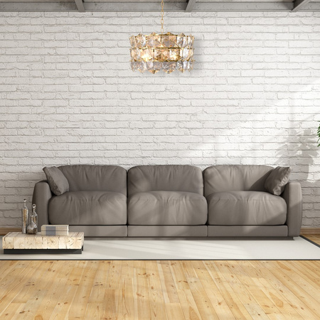 Lampa Sufitowa Żyrandol AUSTIN Złota 6xE14 Milagro