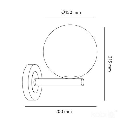 Kinkiet Ścienny Lampa Natynkowa G9 Szara Globe Elegance Kobi