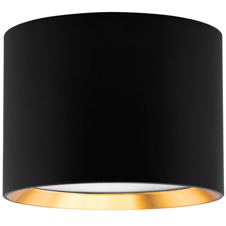 Oprawa HALOGENOWA Natynkowa SUNLA Tuba Gx53 LED Spot Kinkiet Sufitowa Walec Czarno - Złoty LUMILED