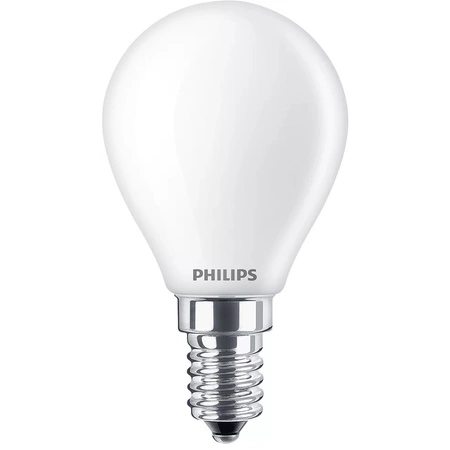 Żarówka LED E14 Kulka P45 3.4W = 40W 470lm 2200-2700K Ciepła CRI90 FILAMENT Ściemnialna WarmGlow Philips