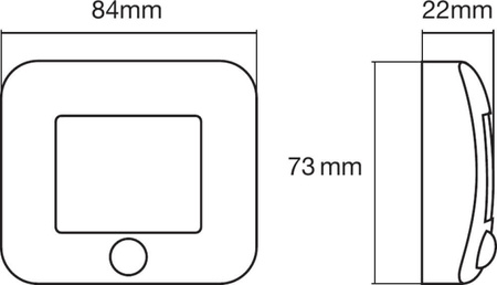 Lampka nocna LED Nightlux Hall Srebrna 0,25W 14lm 4000K IP54 Ledvance Czujnik ruchu