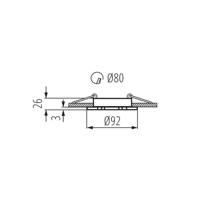 Oprawa sufitowa podtynkowa SEIDY GU5.3 12AC/DC Biała Okrągła Ruchoma KANLUX