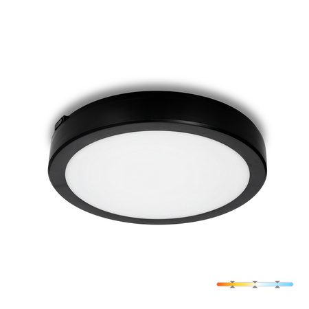 Plafon LED Łazienkowy Sufitowy Natynkowy 18W 1710lm 4000K 120° Czarny IP65 Nairos Kobi