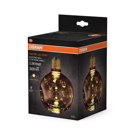 Żarówka LED E27 Kula 3.5W 300lm 2700K Ciepła Dekoracyjna Różowa ELECTRO GLASS SMALL Osram
