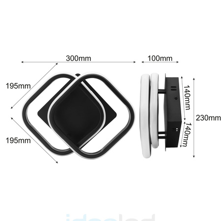 Lampa Sufitowa LED Plafon CASPER 24W 4000K Czarny