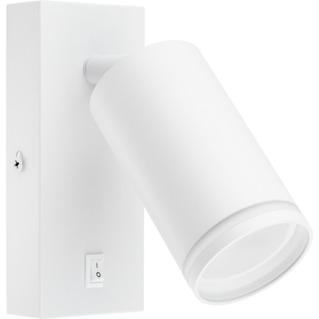 Lampa ścienna Kinkiet GU10 RING z włącznikiem biały