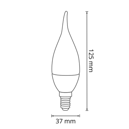 Żarówka LED F40 E14 6.3W 560lm 3000K Ciepła 150° Sanico Goldlux