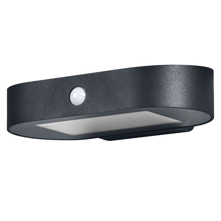 Lampa Ogrodowa Zewnętrzna Kinkiet Elewacyjny LED 4W 380lm 3000K IP44 Czarny Z Czujnikiem Ruchu i Zmierzchu Endura Ledvance