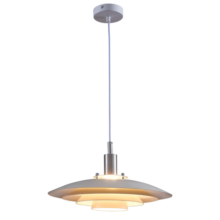 Lampa Sufitowa Wisząca Zwis E27 Biała Chrom Taylor Sanico Goldlux